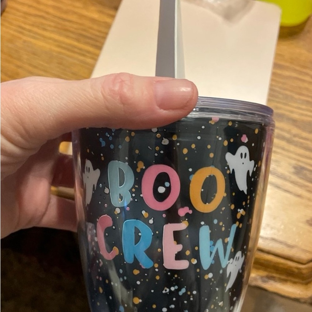2 pack of Boo Crew Halloween Party Tumbler - Black and Multicolor